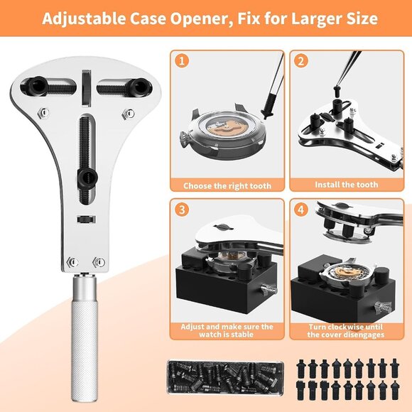 Watch Link Removal Kit, Watch Repair Kit, Watch Case Opener Spring Bar Tools - Picture 2 of 6